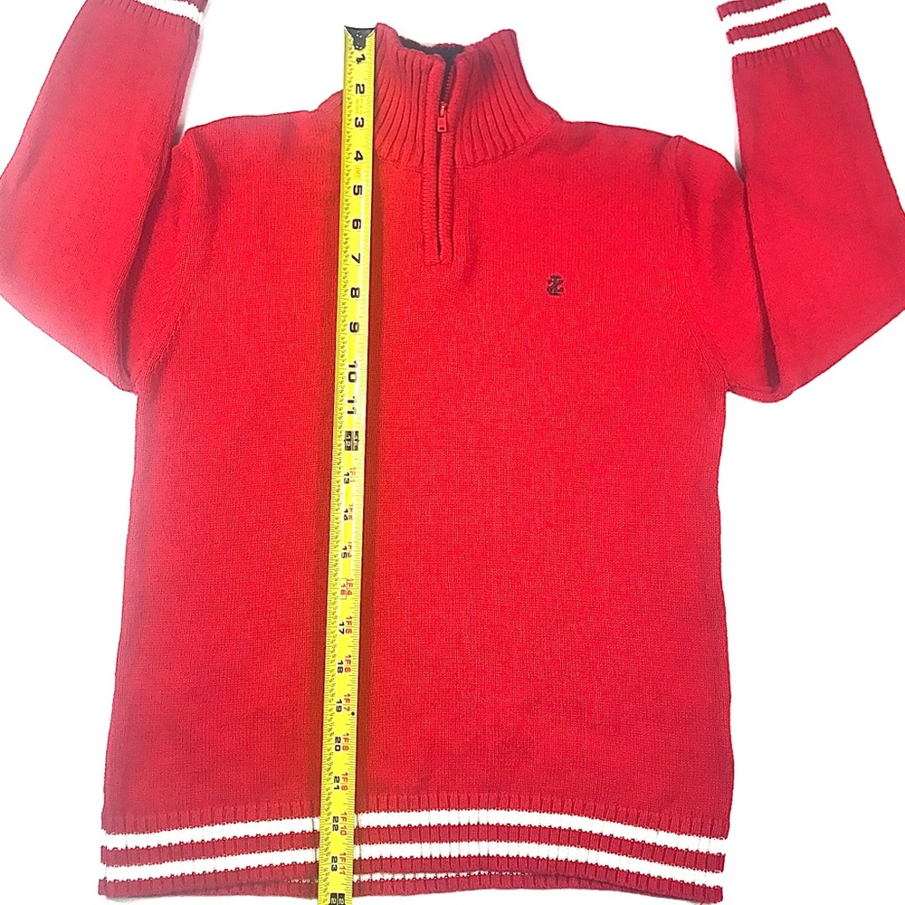 IZOD Quarter Zip Mock Neck Sweater, Size Large EUC